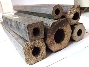 Square coal briquettes