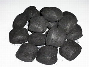 Square coal briquettes