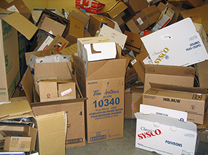 cardboard wastes